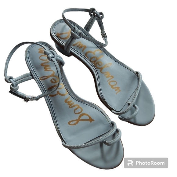 Sam Edelman Womens Isle Blue Ankle Strap Heels Size 9.5M - Picture 2 of 10